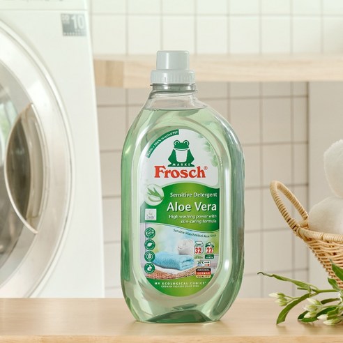 Frosch aloe vera fabric softener and sensitive detergent, German eco-friendly laundry brand